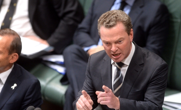 Education minister Christopher Pyne has announced a review of the national curriculum, citing a need to remove its ‘partisan bias’. AAP/Alan Porritt