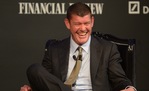 Crown Limited, the casino empire majority owned by James Packer, earned $490 million in profit in the last financial year – no wonder he’s laughing. AAP/Dean Lewins