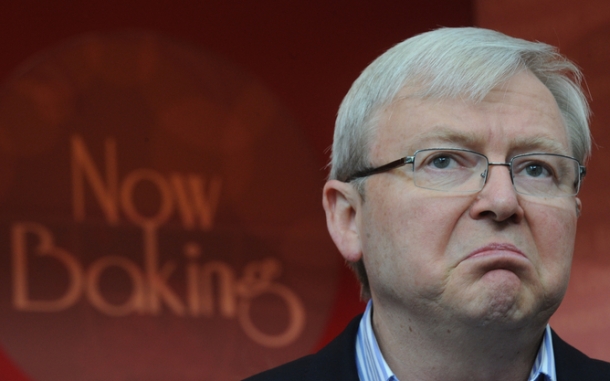 The Nielsen poll has more bad news for Kevin Rudd and Labor. AAP/Lukas Coch