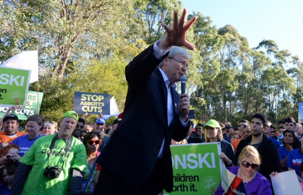 Will the real Kevin Rudd please stand up? AAP/Lukas Coch