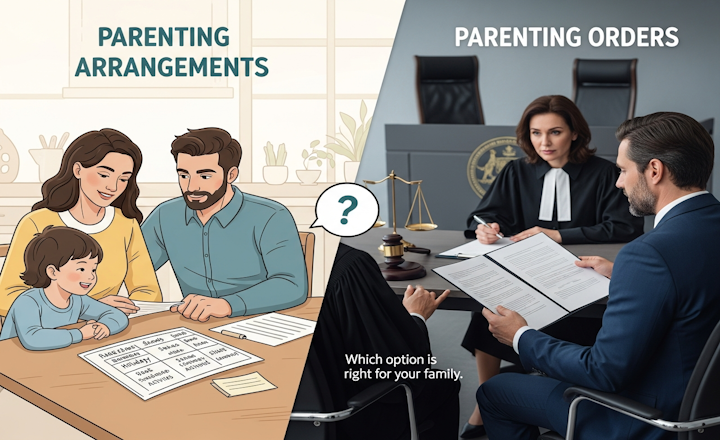Parenting Arrangements vs. Parenting Orders – What’s the Difference? Parenting Arrangements vs. Parenting Orders – What’s the Difference?